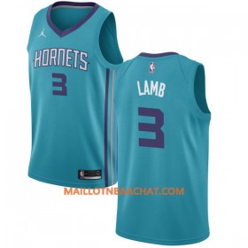 Maillot NBA Charlotte Hornets Jeremy Lamb 3 Nike 2017-18 Teal Swingman - Homme
